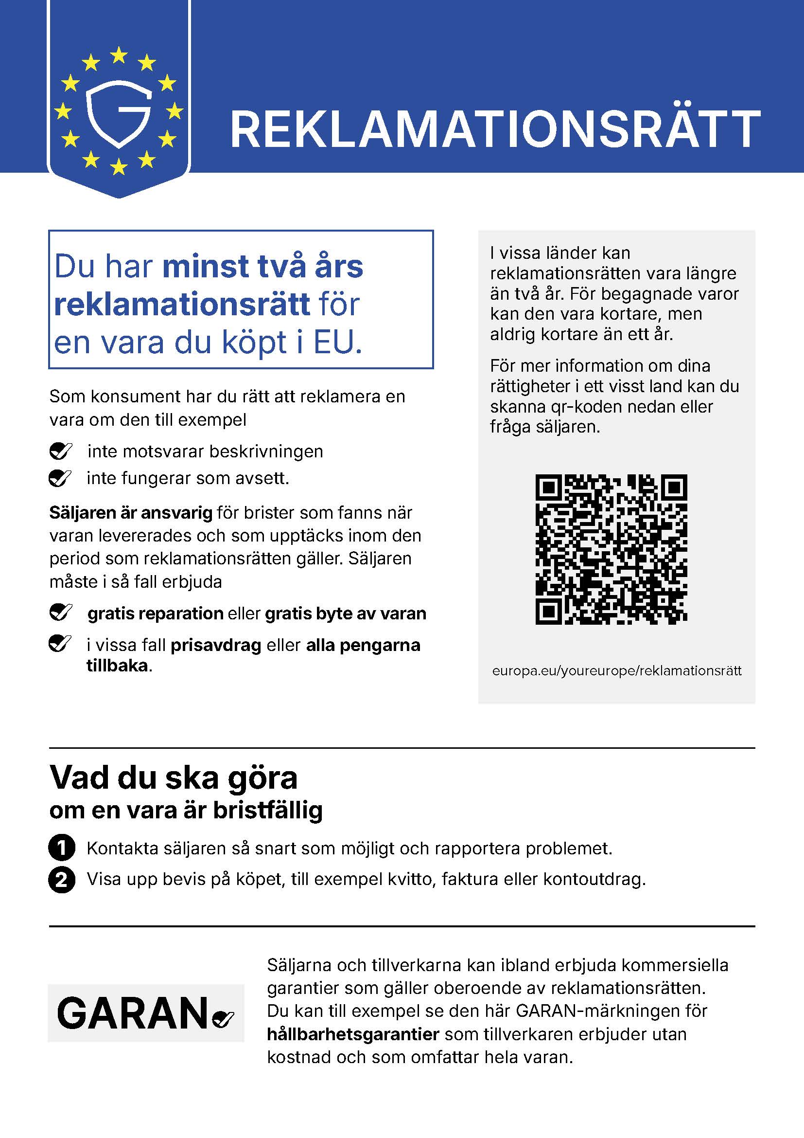 Harmoniserede forbrugeroplysningsmeddelelse