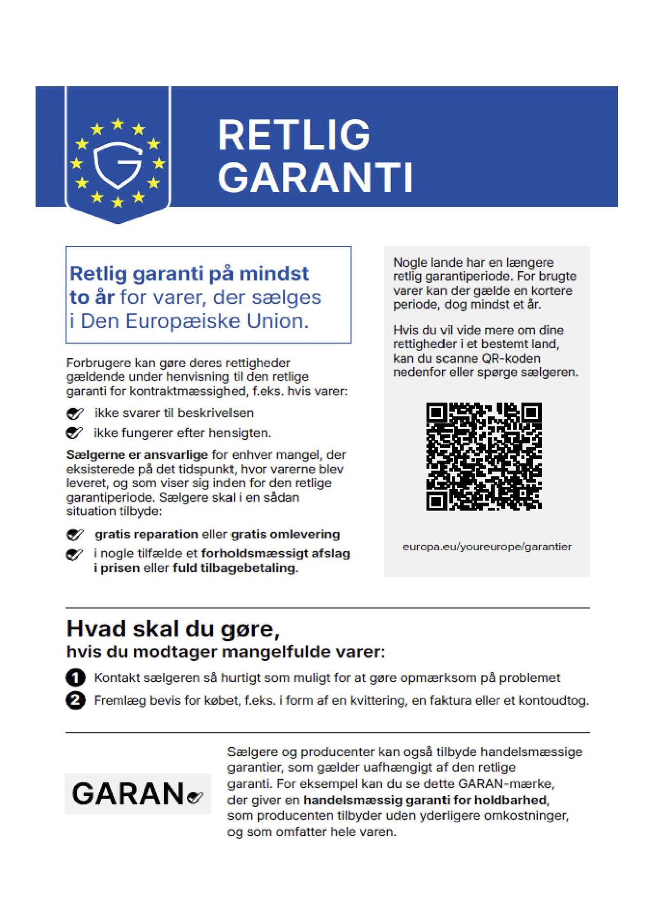 Harmoniserede forbrugeroplysningsmeddelelse