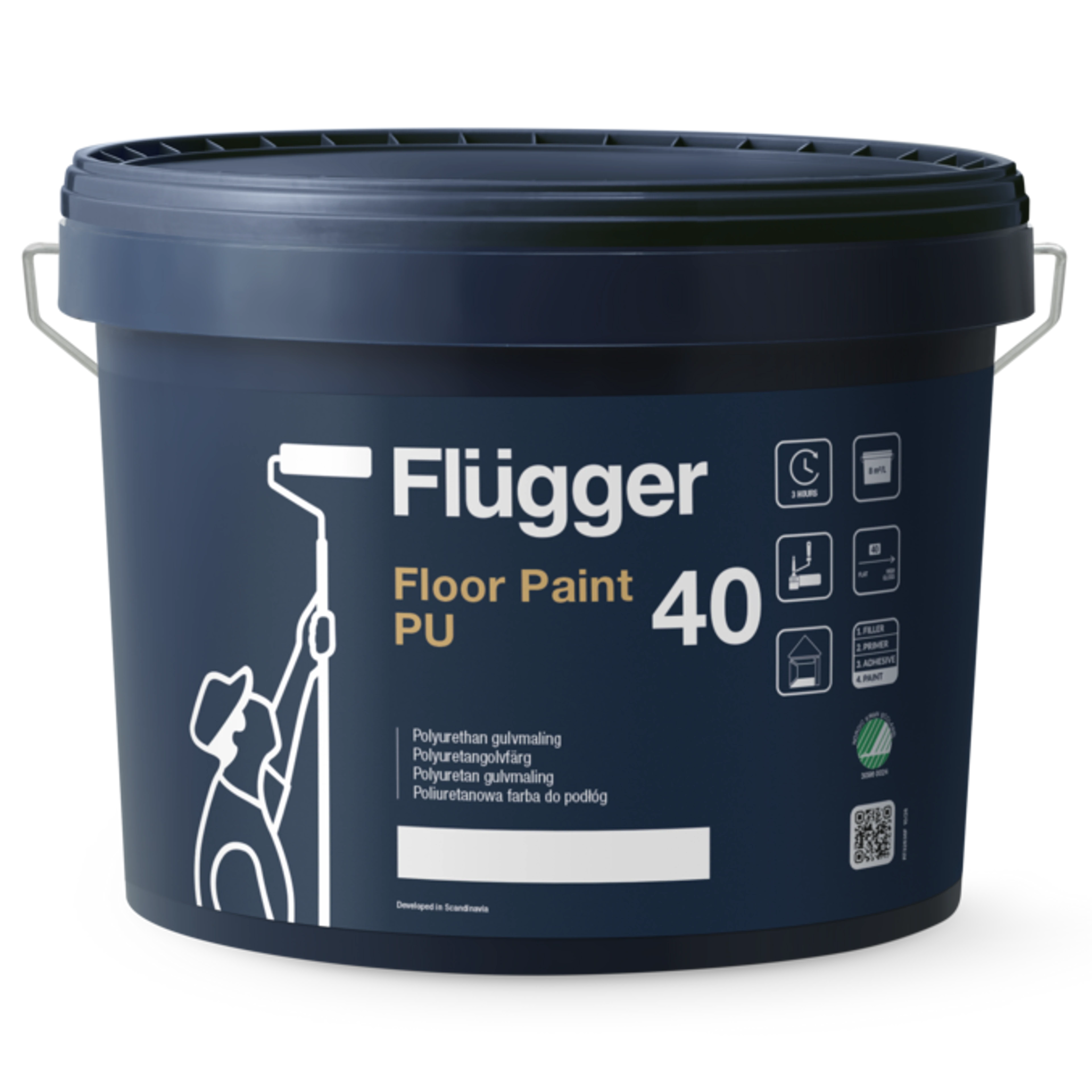 Gulvmaling - Flügger Floor Paint PU - Polyurethan