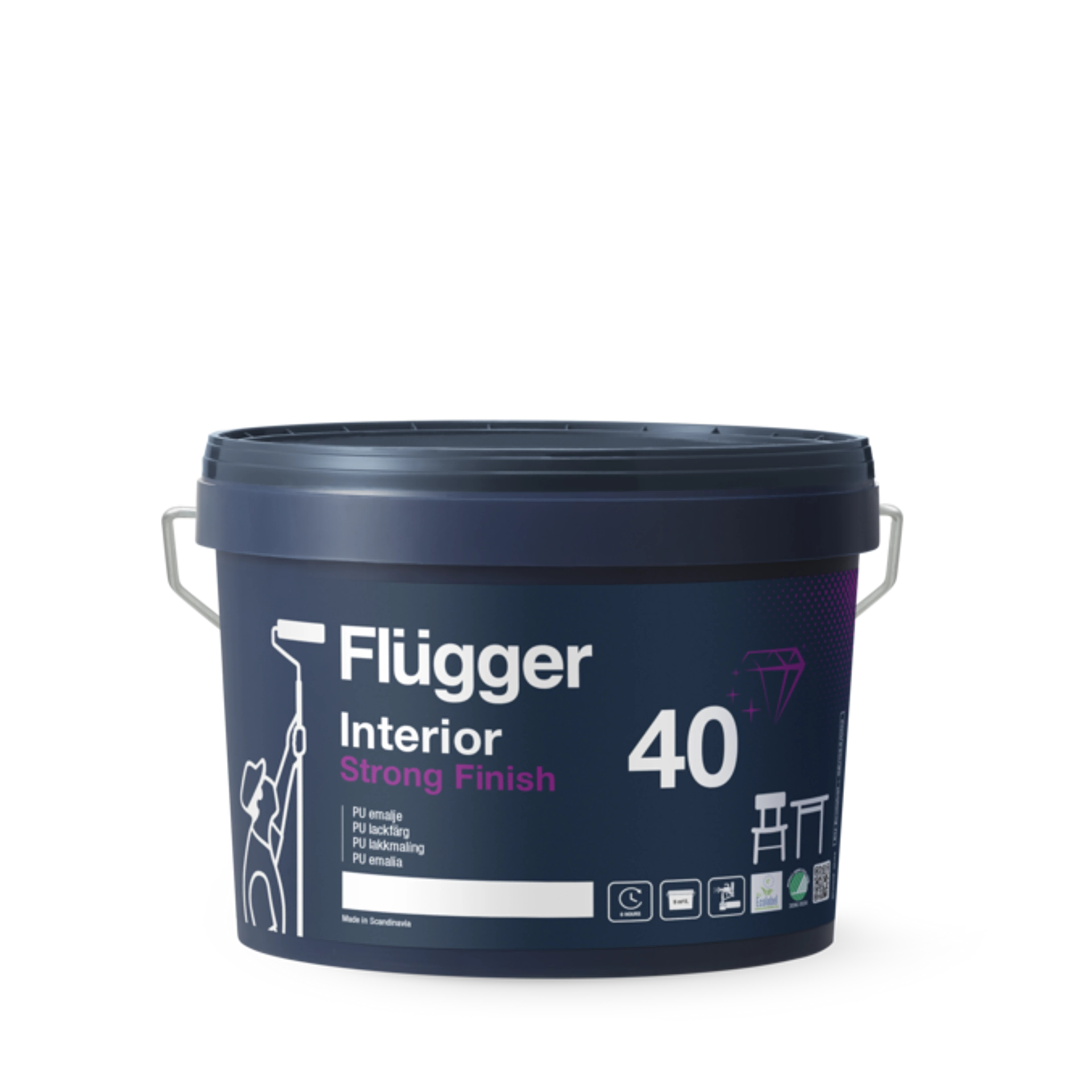 Flügger Interior Strong Finish 40 - farba poliuretanowa w półpołysku