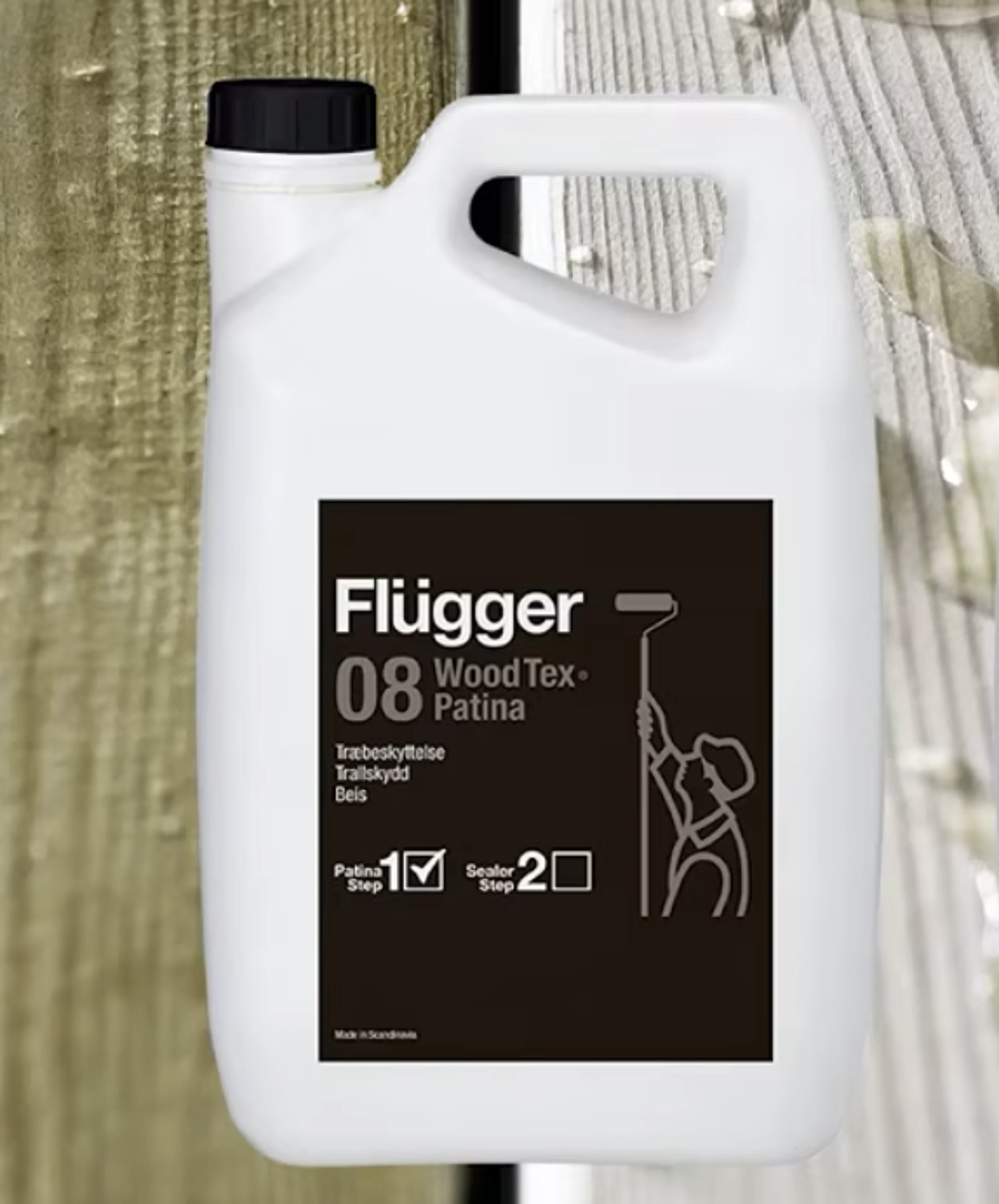 Flügger 08 Wood Tex Patina - Fargeløs vannbasert trebehandling