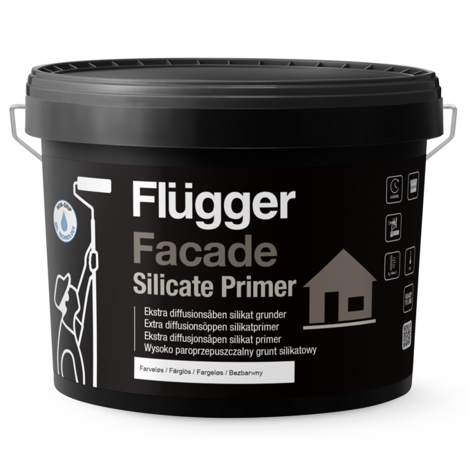 Flügger Facade Silicate Primer - Silikat grunder - Farveløs