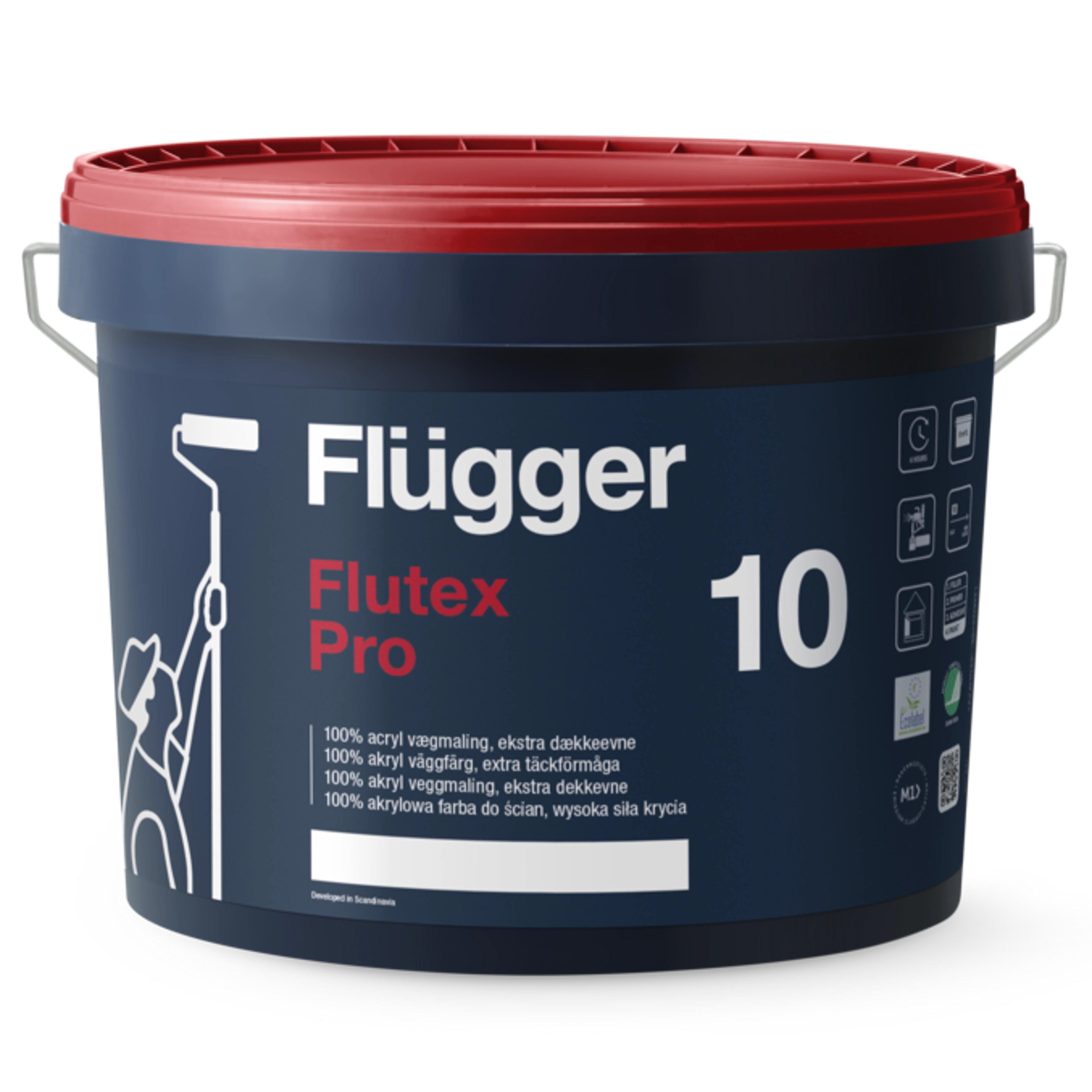 Flügger Flutex Pro 10 - farba do ścian o połysku satynowym