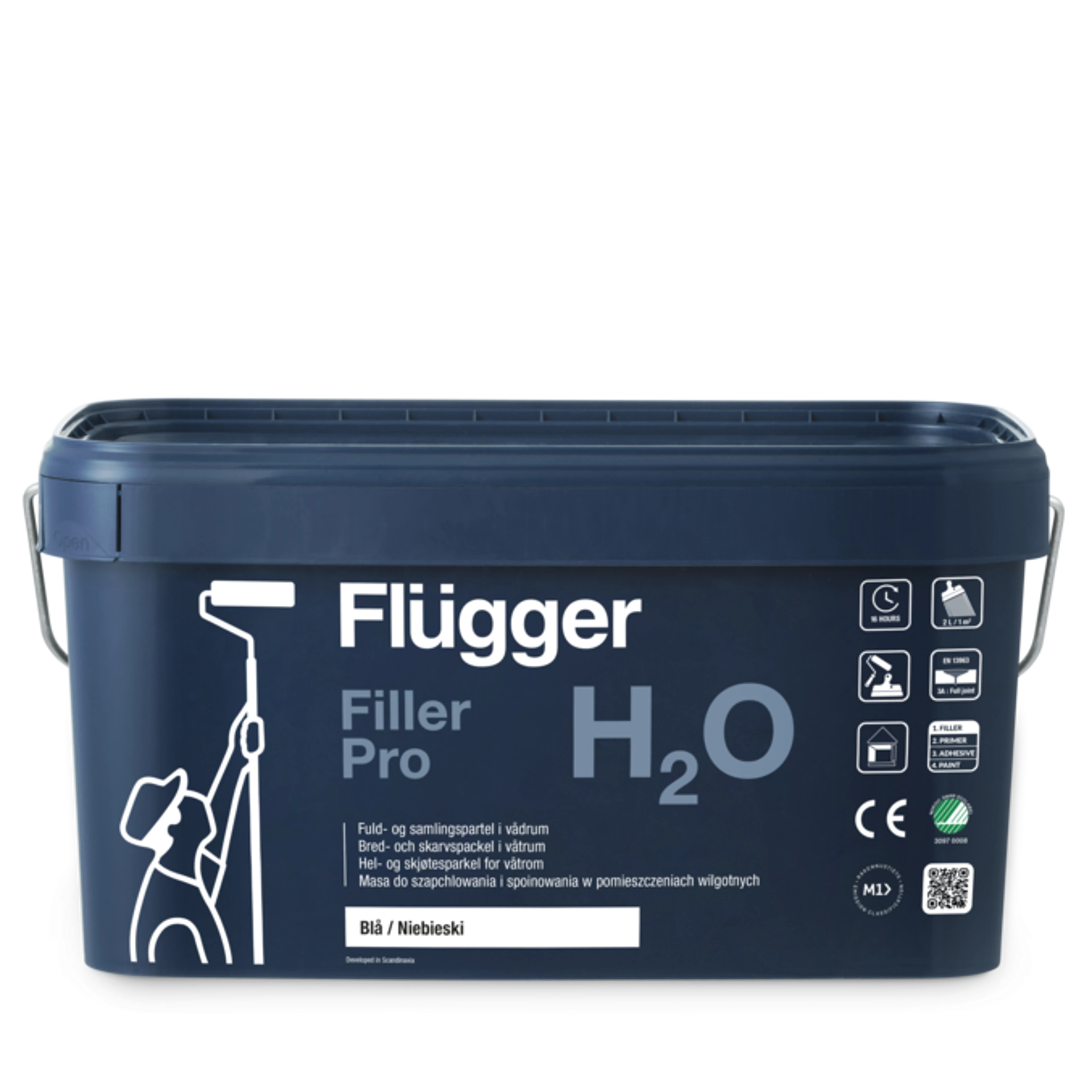 Våtromssparkel Rulle - Flügger Filler Pro H2O - Svanemærket
